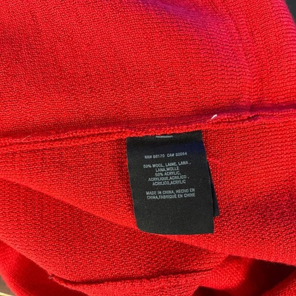 Anthropologie HWR Monogram Owen Red Long‎ Cardigan Wool Button-up Sweater Women - Picture 12 of 14